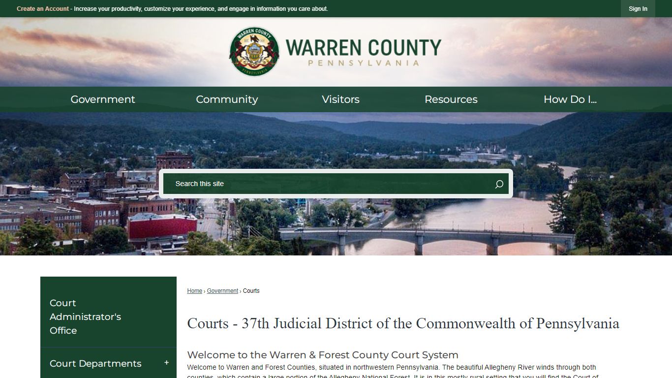 Courts - 37th Judicial District of the Commonwealth ... - Warren County, PA