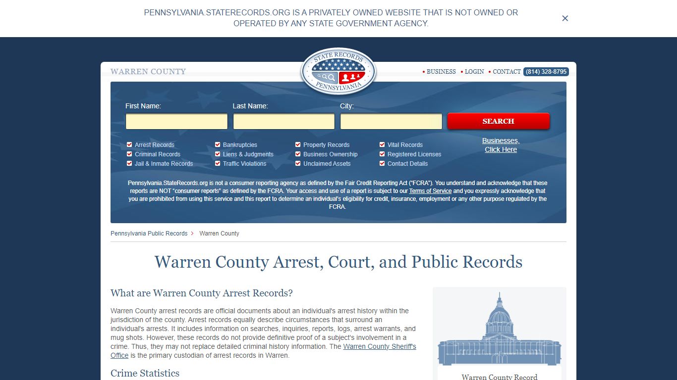 Warren County Arrest, Court, and Public Records