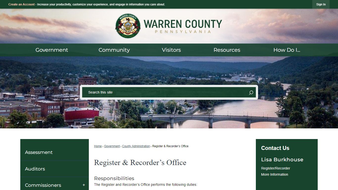 Register & Recorder’s Office | Warren County, PA